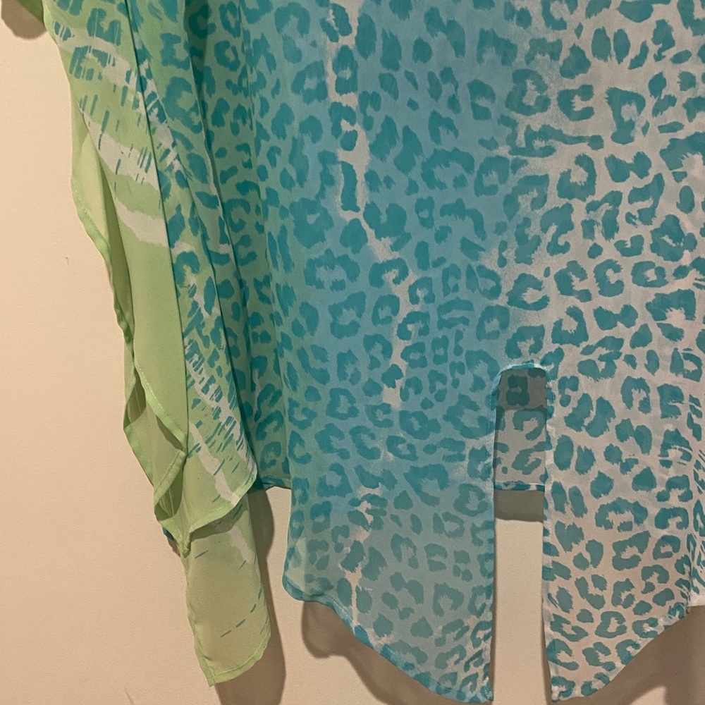 Ruby Rd. Multicolor Leopard Print Sheer Tunic - image 4